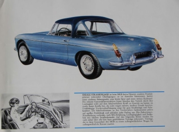 MG B Modelprogram 1965 "Der Wagen der Superlative" Carbrochure (5732)